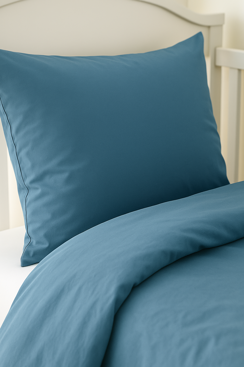 Good Morning babydekbedovertrek Uni - blauw - katoen - ledikant (100x135 + 40x60 cm)