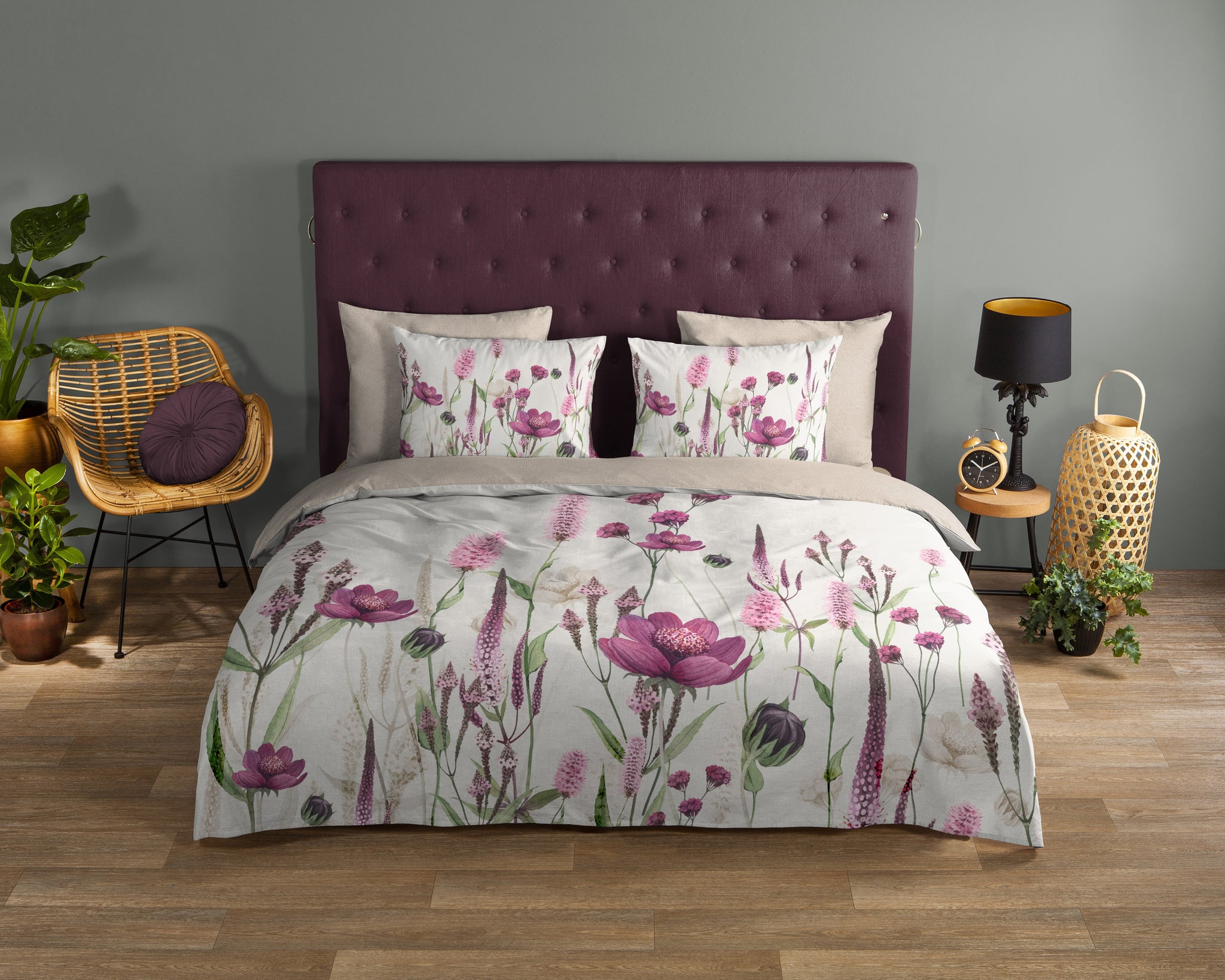 Good Morning dekbedovertrek Hala - katoen - bloemen - sfeerfoto