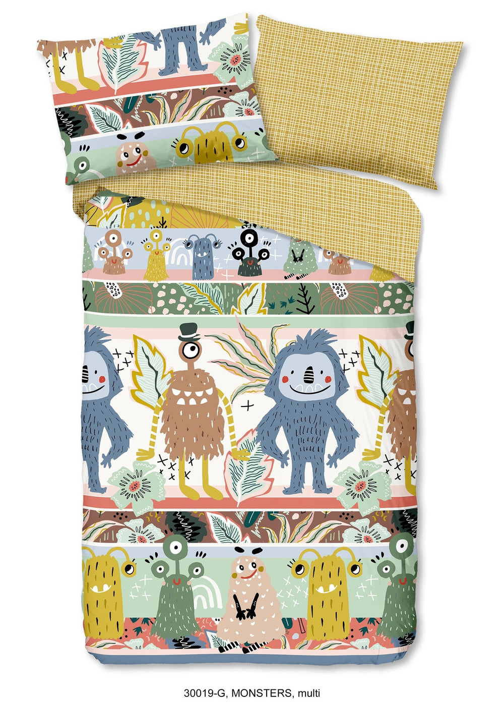 Good Morning dekbedovertrek Monsters - katoen - eenpersoons