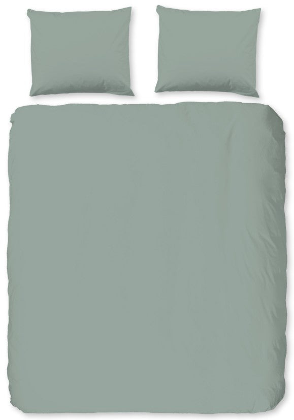 Good Morning dekbedovertrek Uni - Sage - Flanel