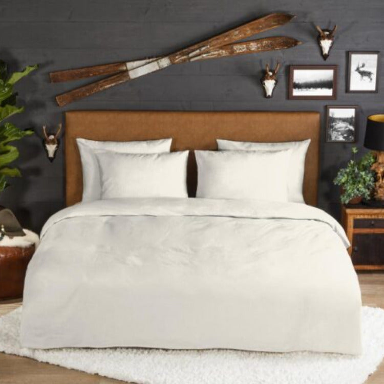 Good Morning dekbedovertrek uni - flanel - creme
