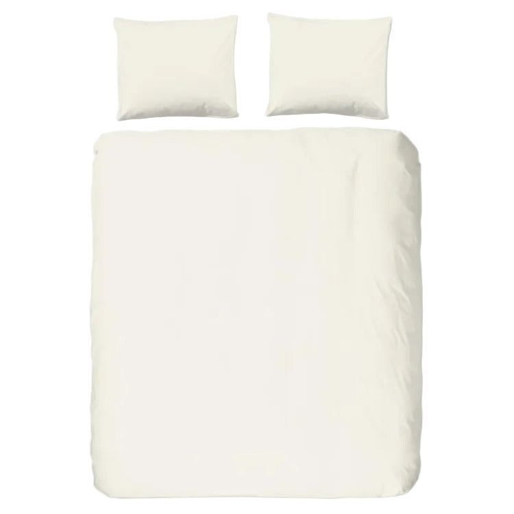 Good Morning dekbedovertrek uni - flanel - creme - tweepersoons