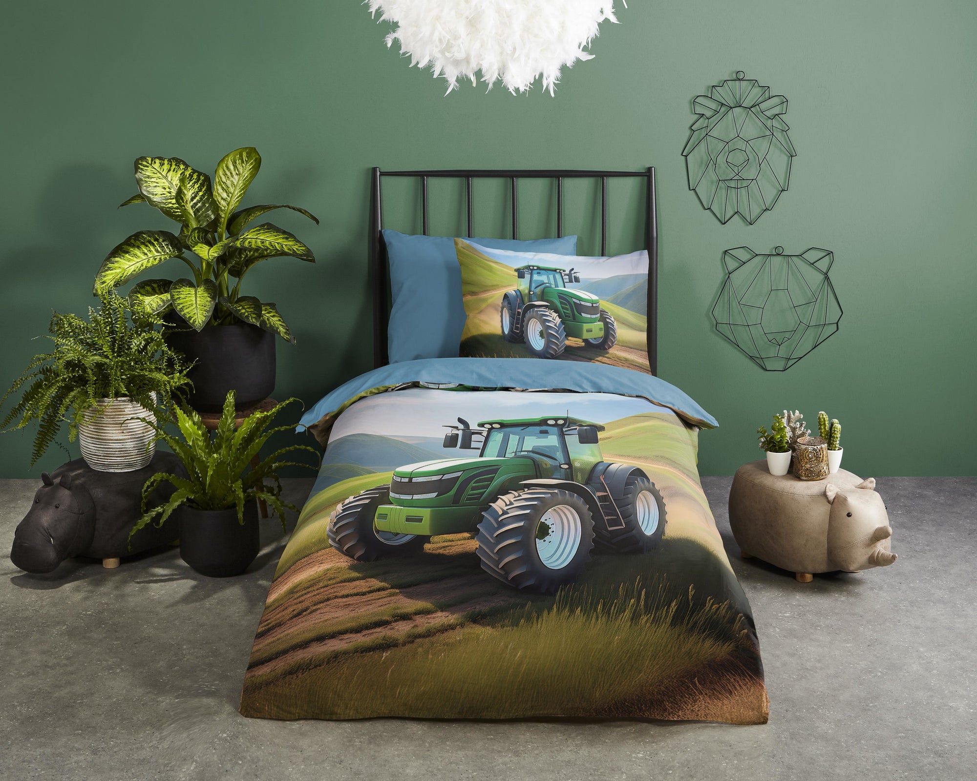 Good Morning kinderdekbedovertrek Aart - katoen - eenpersoons - 140x220 + 60x70 cm