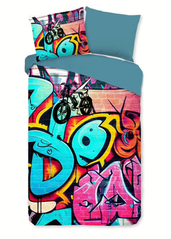 Good Morning kinderdekbedovertrek Charlie - katoen - eenpersoons (140x220 + 60x70 cm)