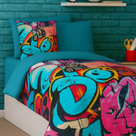 Good Morning kinderdekbedovertrek Charlie - katoen - eenpersoons (140x220 + 60x70 cm)