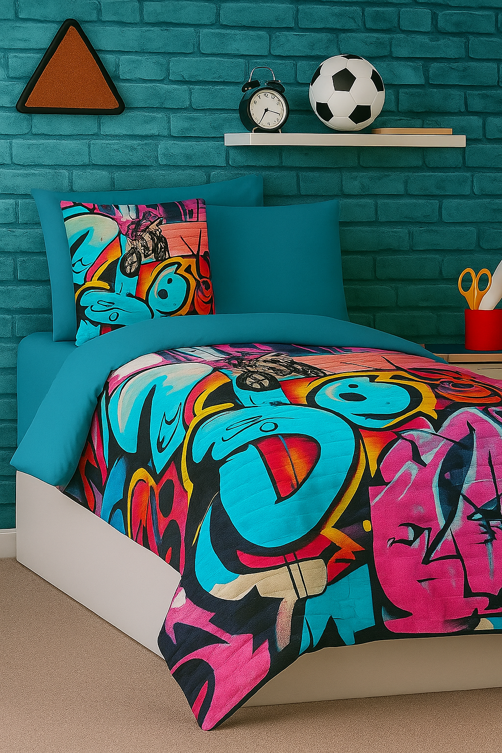 Good Morning kinderdekbedovertrek Charlie - katoen - eenpersoons (140x220 + 60x70 cm)