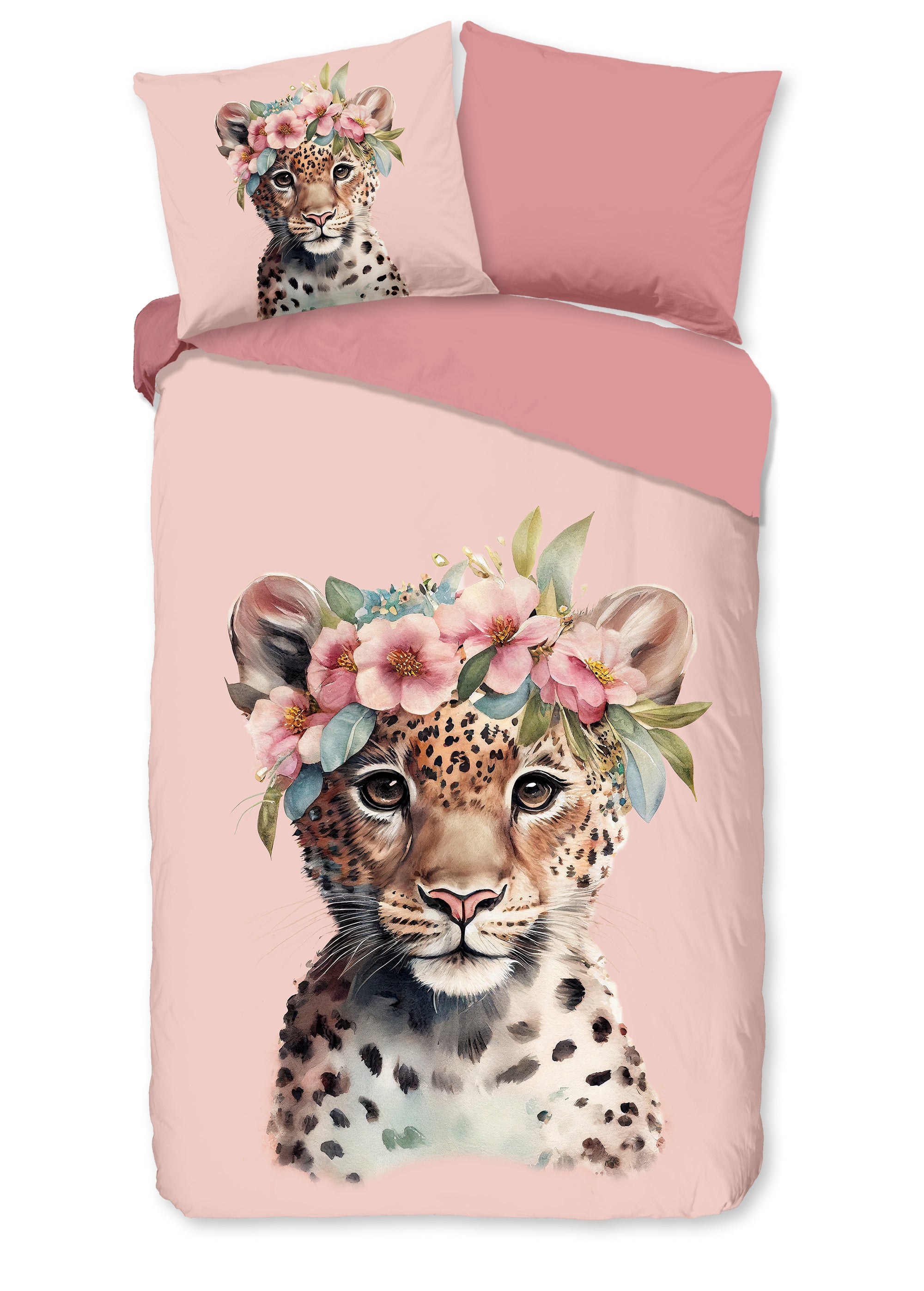 Good Morning dekbedovertrek Kiran - flanel - eenpersoons (140x220 + 60x70 cm)