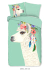 Good Morning dekbedovertrek Lama Joey - katoen - eenpersoons