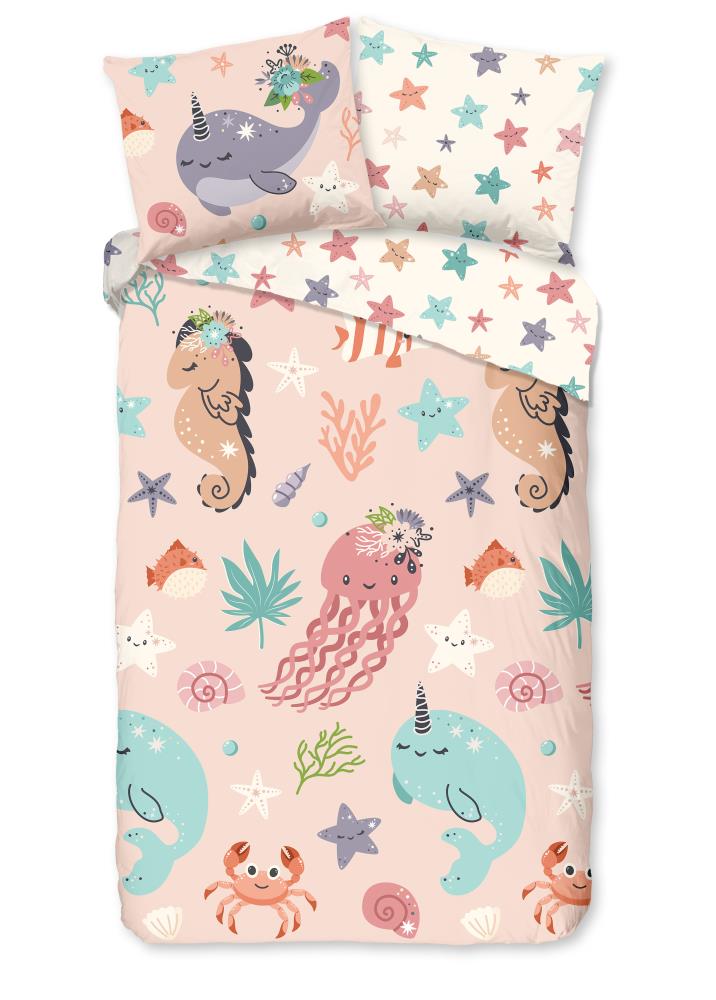 Roze dekbedovertrek voor kinderbed