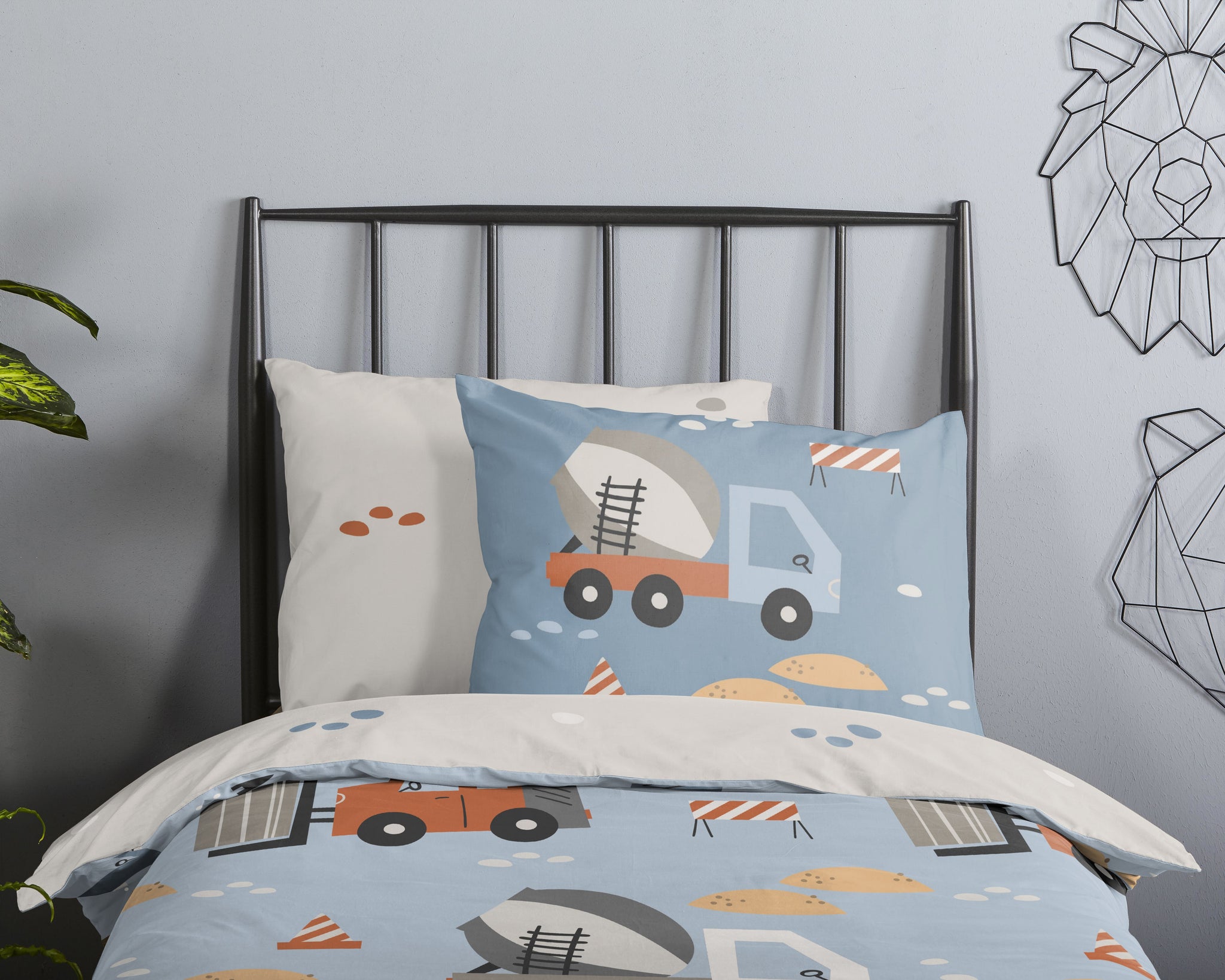 Good Morning kinderdekbedovertrek Mack - katoen - eenpersoons (140x220 + 60x70 cm)