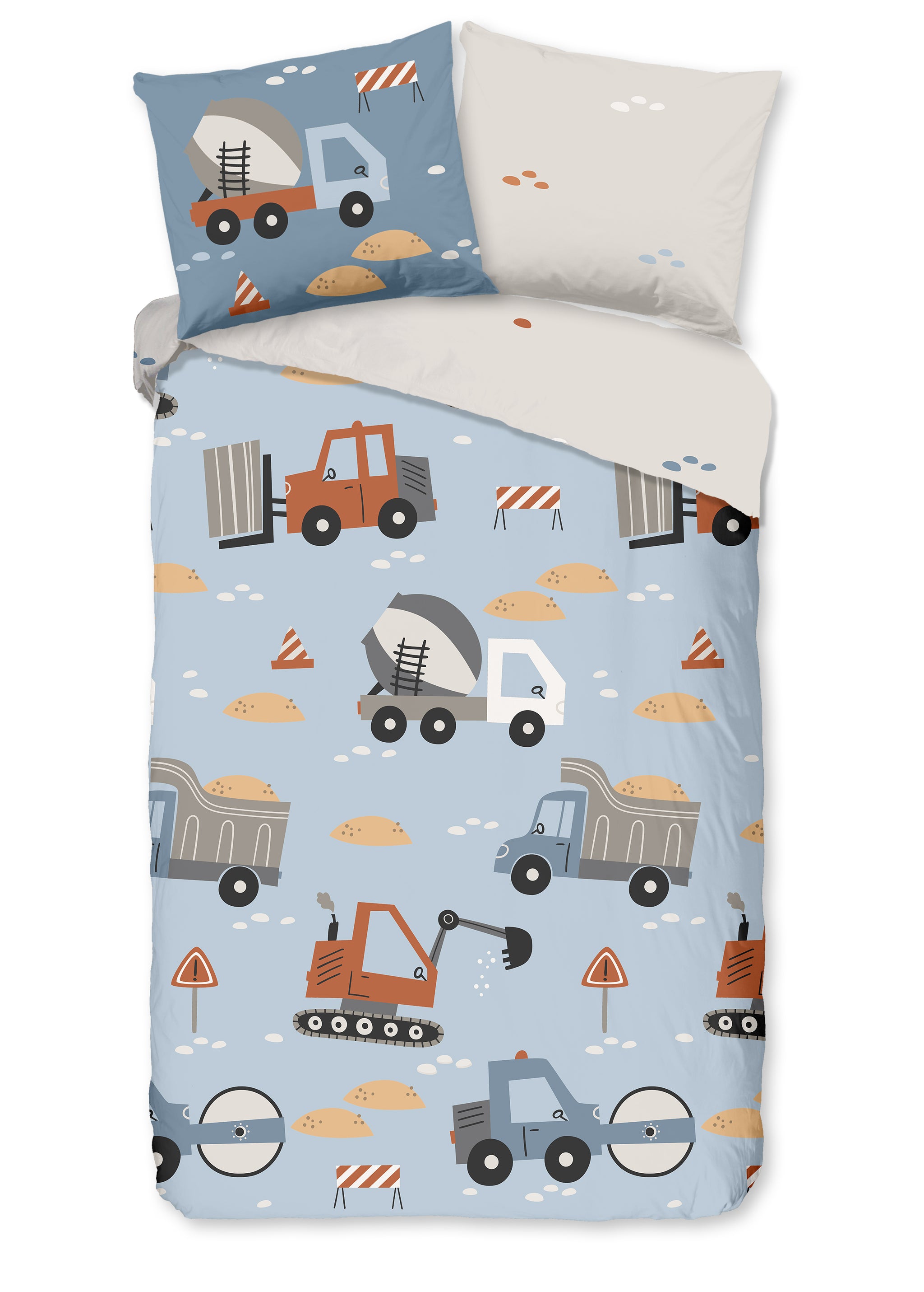 Good Morning kinderdekbedovertrek Mack - katoen - eenpersoons (140x220 + 60x70 cm)