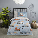 Good Morning kinderdekbedovertrek Mack - katoen - eenpersoons (140x220 + 60x70 cm)