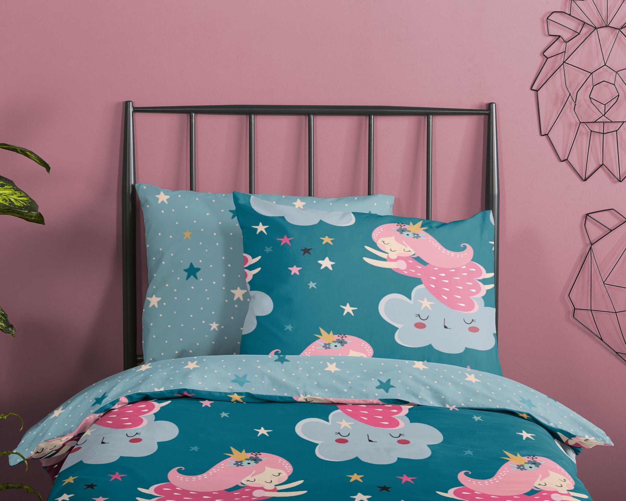 Good Morning kinderdekbedovertrek Princess - katoen - eenpersoons (140x220 + 60x70 cm)