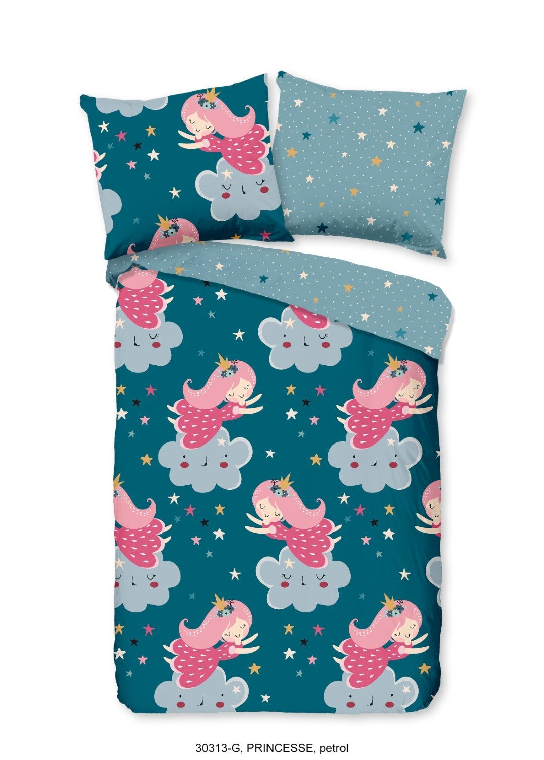 Good Morning kinderdekbedovertrek Princess - katoen - eenpersoons (140x220 + 60x70 cm)