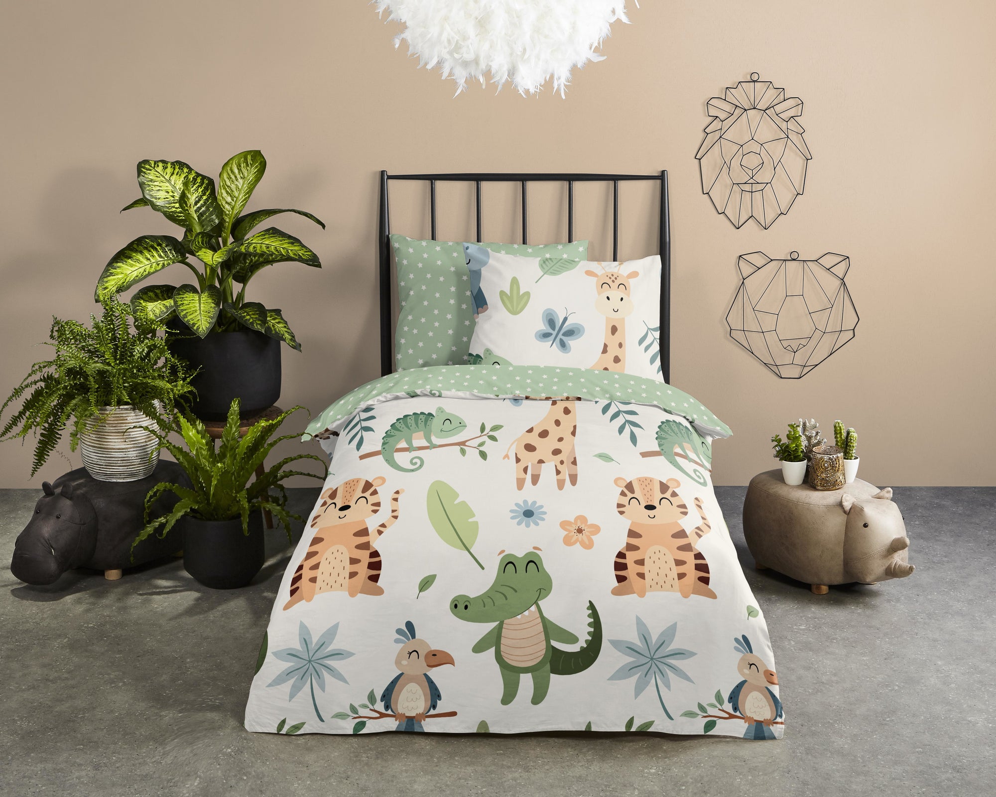 Good Morning kinderdekbedovertrek Sabah - katoen - eenpersoons - 140x220 + 60x70 cm