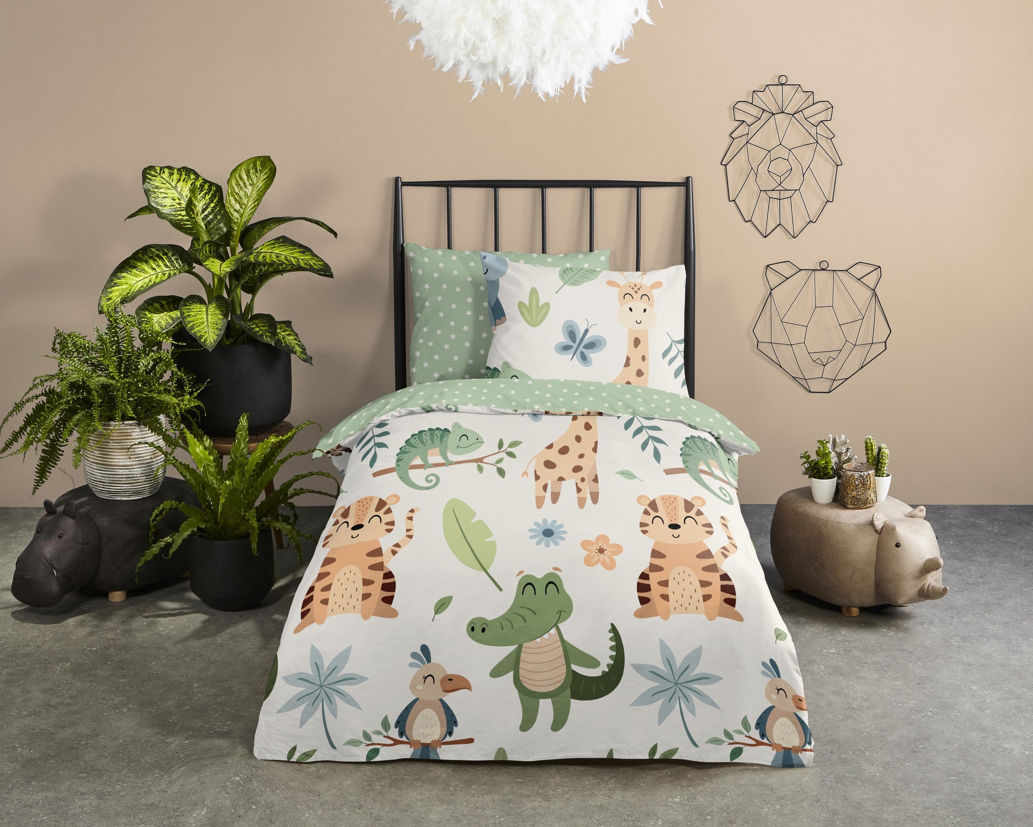 Good Morning kinderdekbedovertrek Sabah - katoen - eenpersoons - 140x220 + 60x70 cm