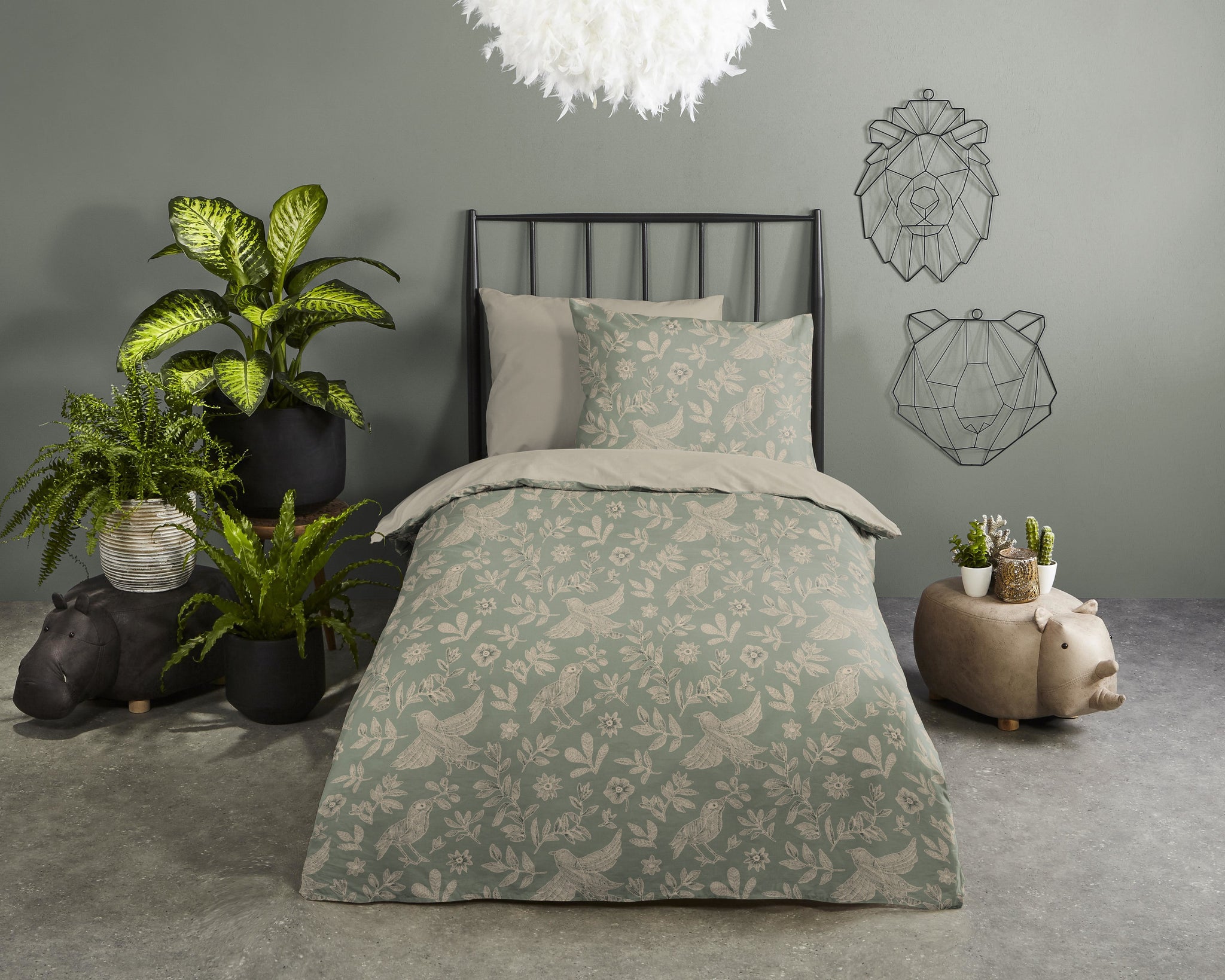 Good Morning ledikant dekbedovertrek Odette - katoen - 100x135 + 40x60 cm