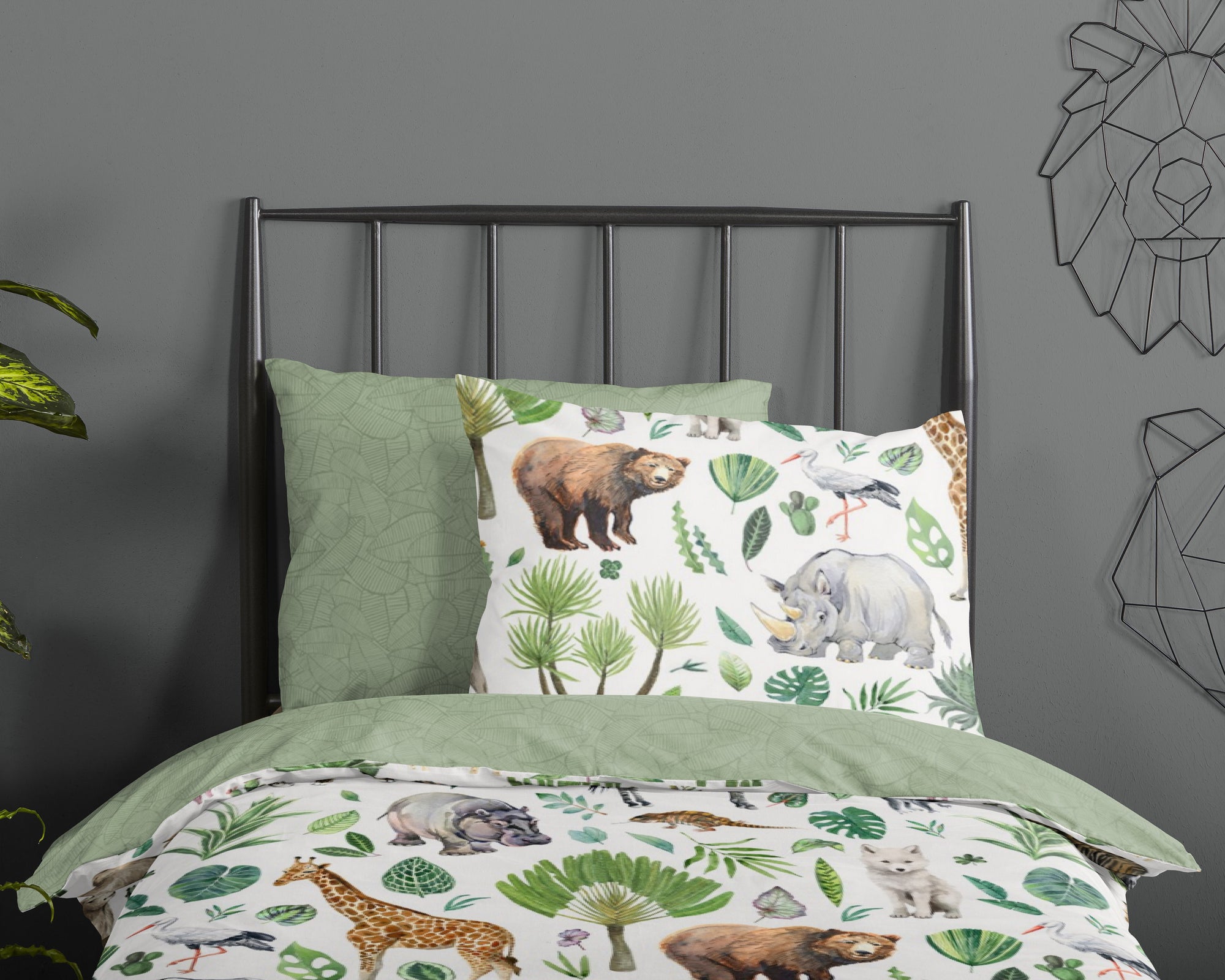 Good Morning peuterbed dekbedovertrek Samba jungle - Katoen - 120x150 + 60x70 cm