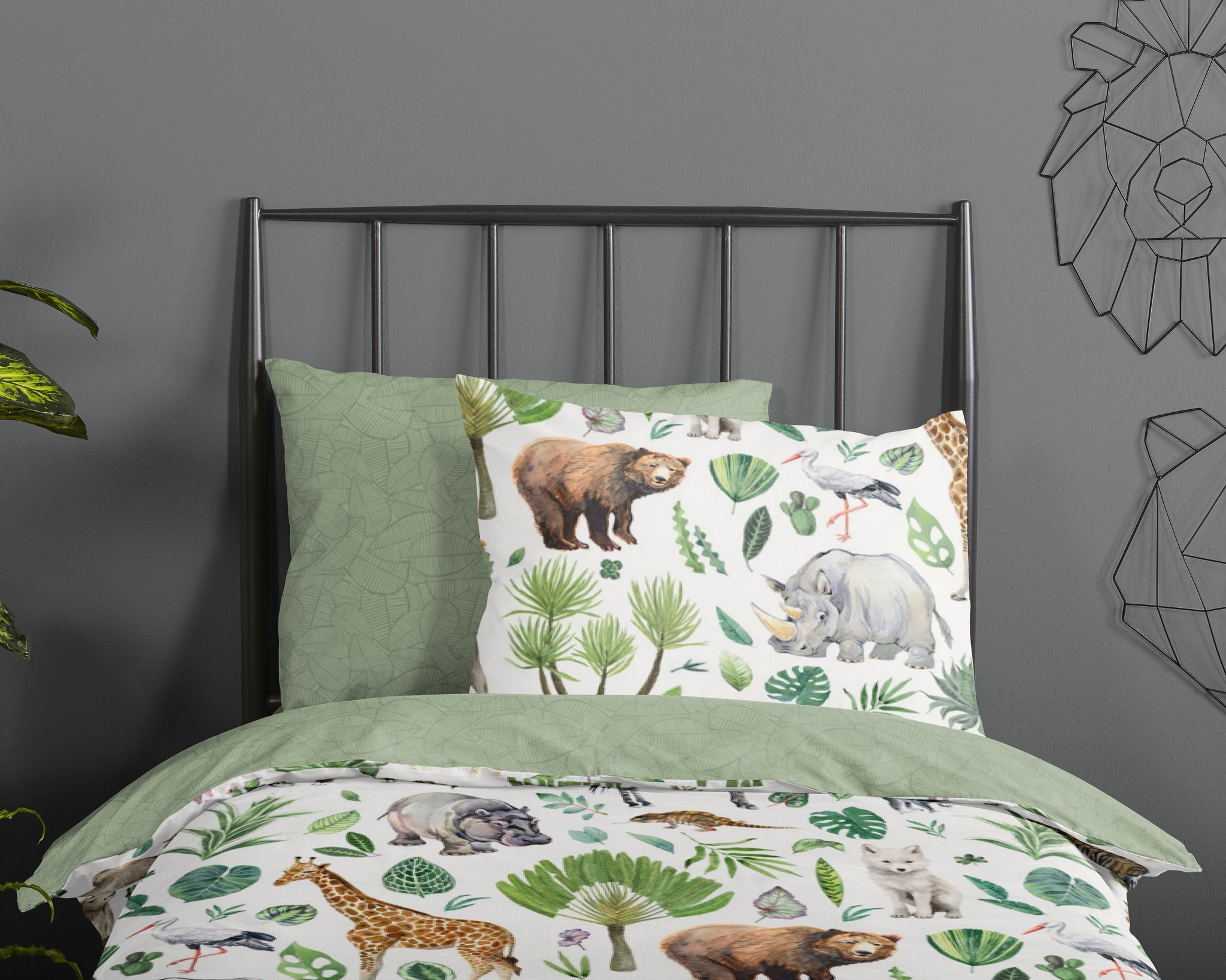 Good Morning peuterbed dekbedovertrek Samba jungle - Katoen - 120x150 + 60x70 cm