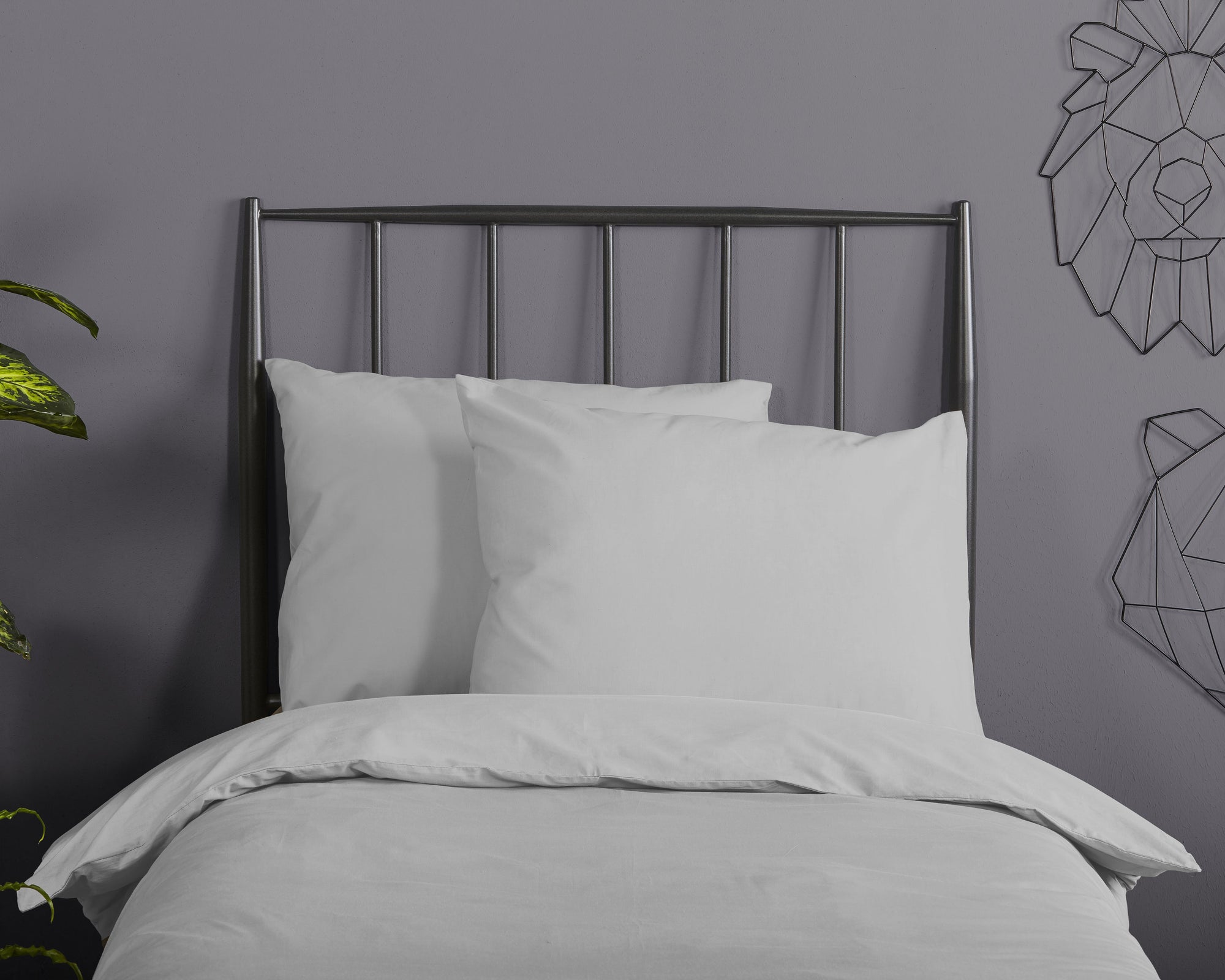 Good Morning peuterdekbedovertrek Uni - grijs - katoen - peuter (120x150 + 60x70 cm)