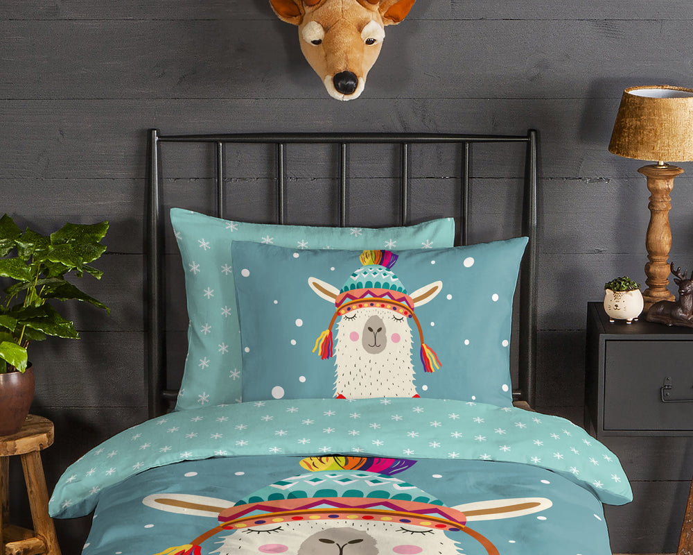 Good Morning dekbedovertrek Borax - flanel - eenpersoons (140x220 + 60x70 cm)