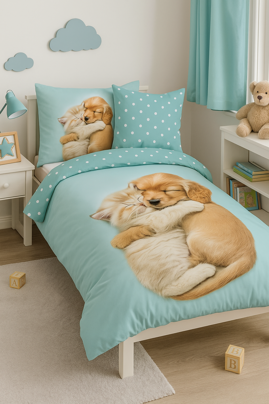 Good morning dekbedovertrek Paxy - katoen - eenpersoons (140x220 + 60x70 cm)