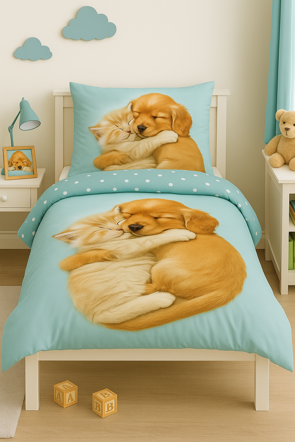 Good morning dekbedovertrek Paxy - katoen - eenpersoons (140x220 + 60x70 cm)