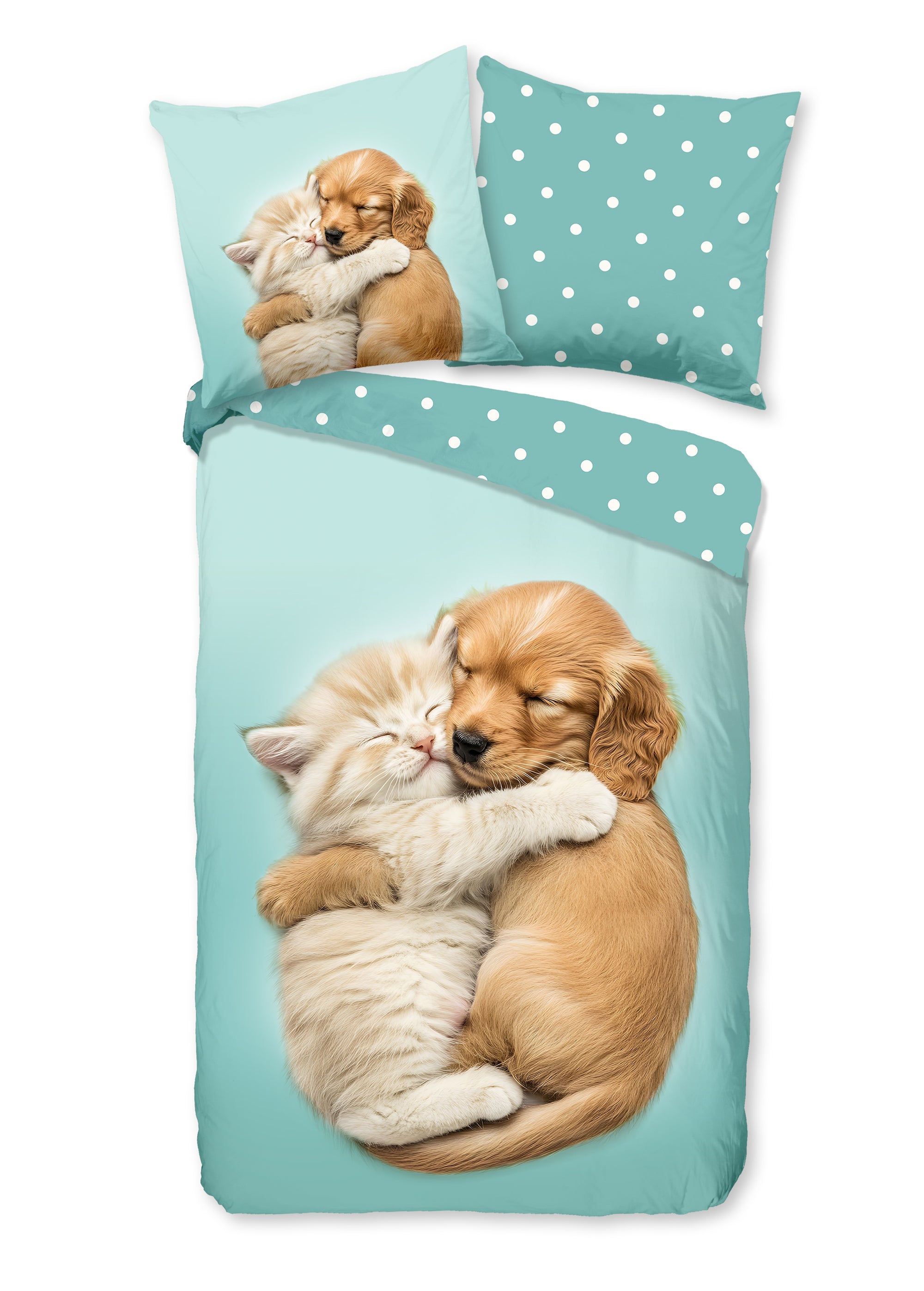 Good morning dekbedovertrek Paxy - katoen - eenpersoons (140x220 + 60x70 cm)