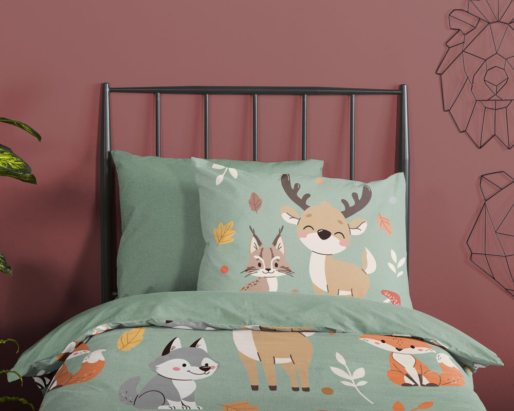 Good morning dekbedovertrek Ville - katoen - 1-persoons (140x220 + 60x70 cm)