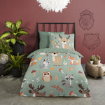 Good morning dekbedovertrek Ville - katoen - eenpersoons (140x220 + 60x70 cm)