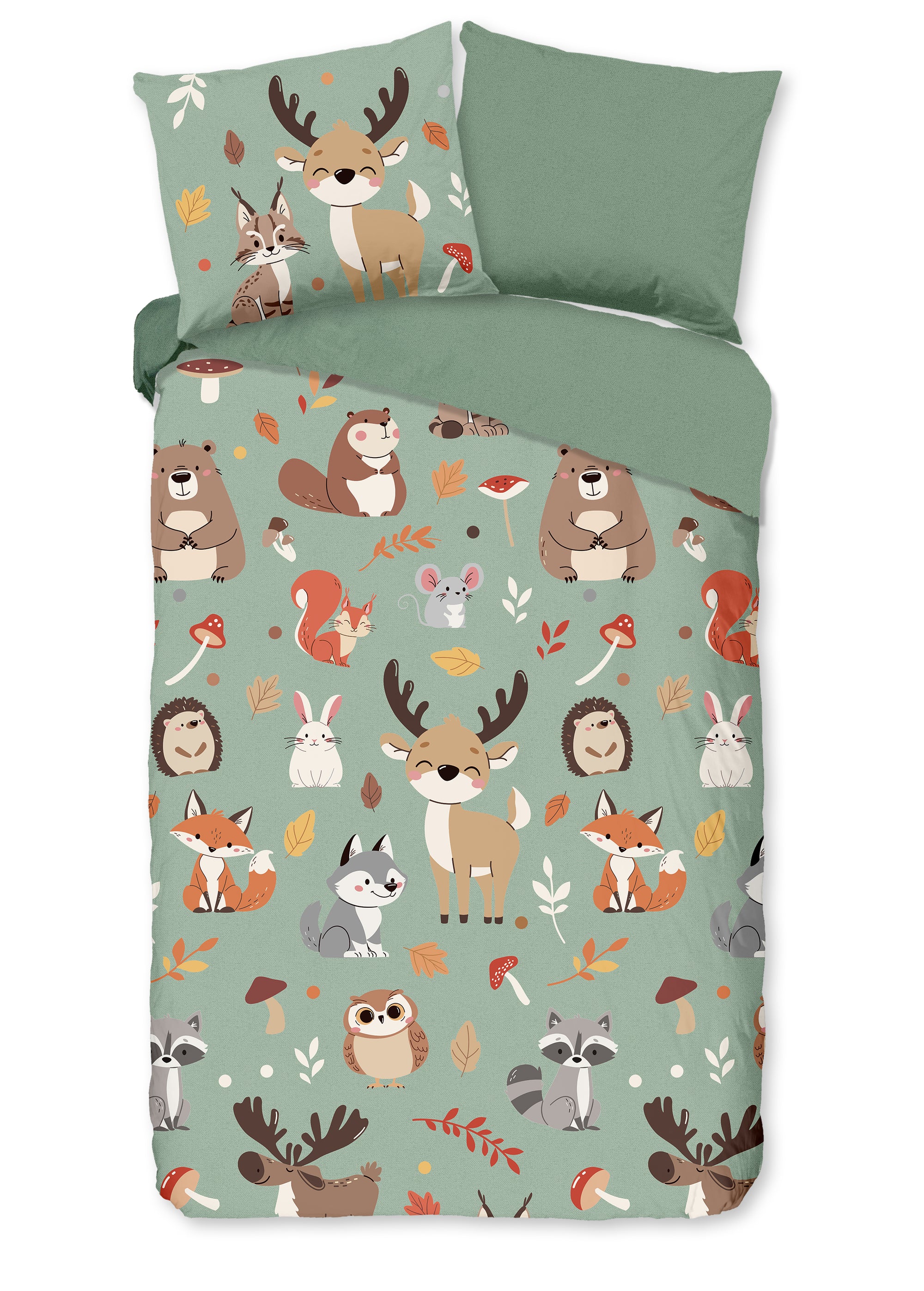 Good morning dekbedovertrek Ville - katoen - eenpersoons (140x220 + 60x70 cm)