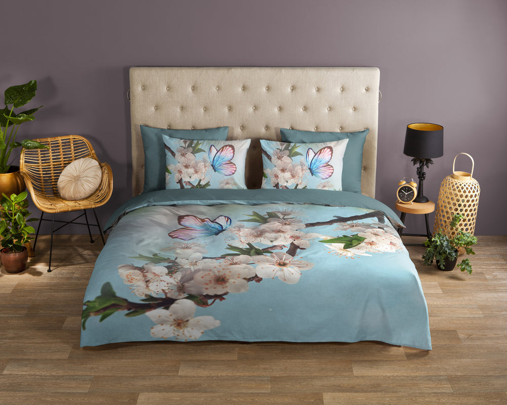 Good morning dekbedovertrek Mayla bloemen - katoen