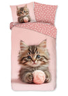 Good morning kinderdekbedovertrek Chat kitten - katoen