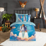 Good morning dekbedovertrek Fred Spaceshuttle - katoen - eenpersoons (140x220 + 60x70 cm)