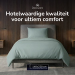 Decoware dekbedovertrek uni - Groen - Katoen