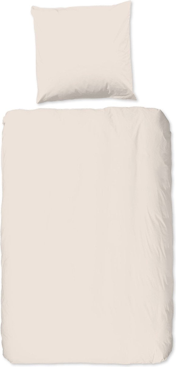 HIP dekbedovertrek uni - Katoensatijn - Lichtzand
