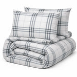 Decoware dekbed zonder overtrek Harris Check groen - Incl. kussensloop - Microvezel