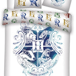 Harry Potter Dekbedovertrek wit - microvezel - eenpersoons (140x200 cm + 63x63 cm)