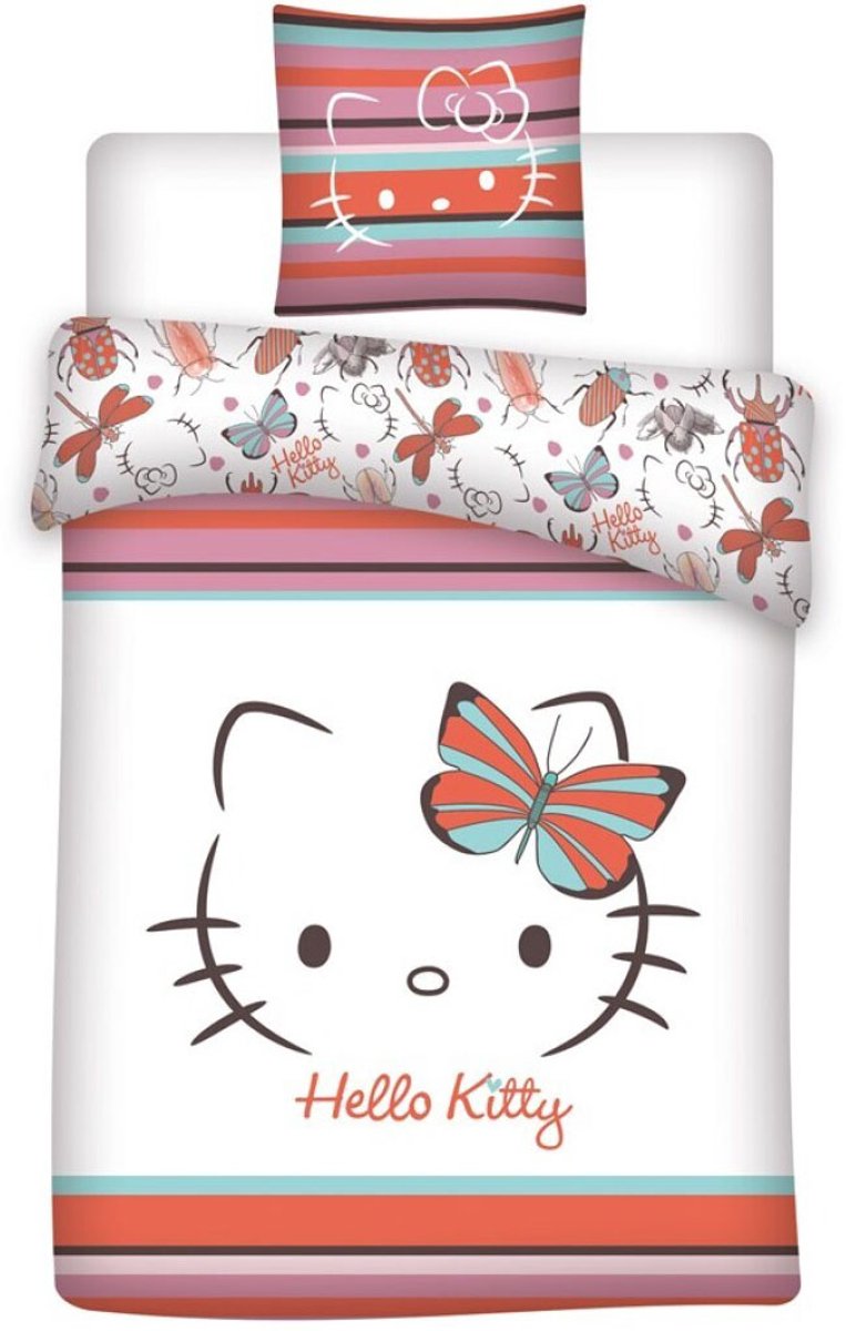Hello Kitty kinderdekbedovertrek vlinder - polykatoen