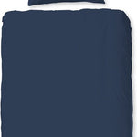 HIP dekbedovertrek uni - donkerblauw - katoensatijn