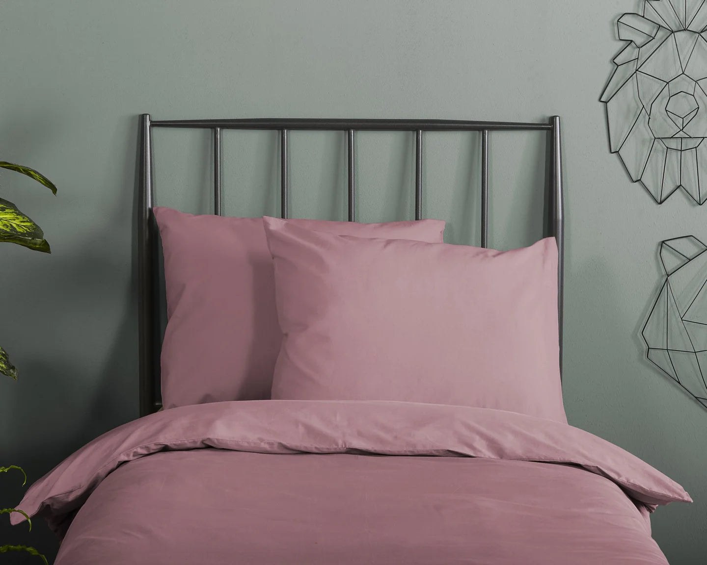 HIP dekbedovertrek uni - Katoensatijn - Roze