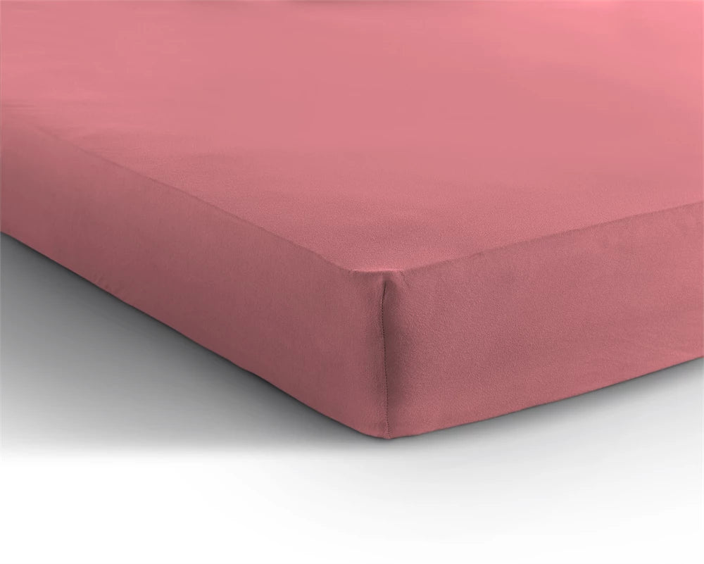Hoeslaken - enkel jersey - roze