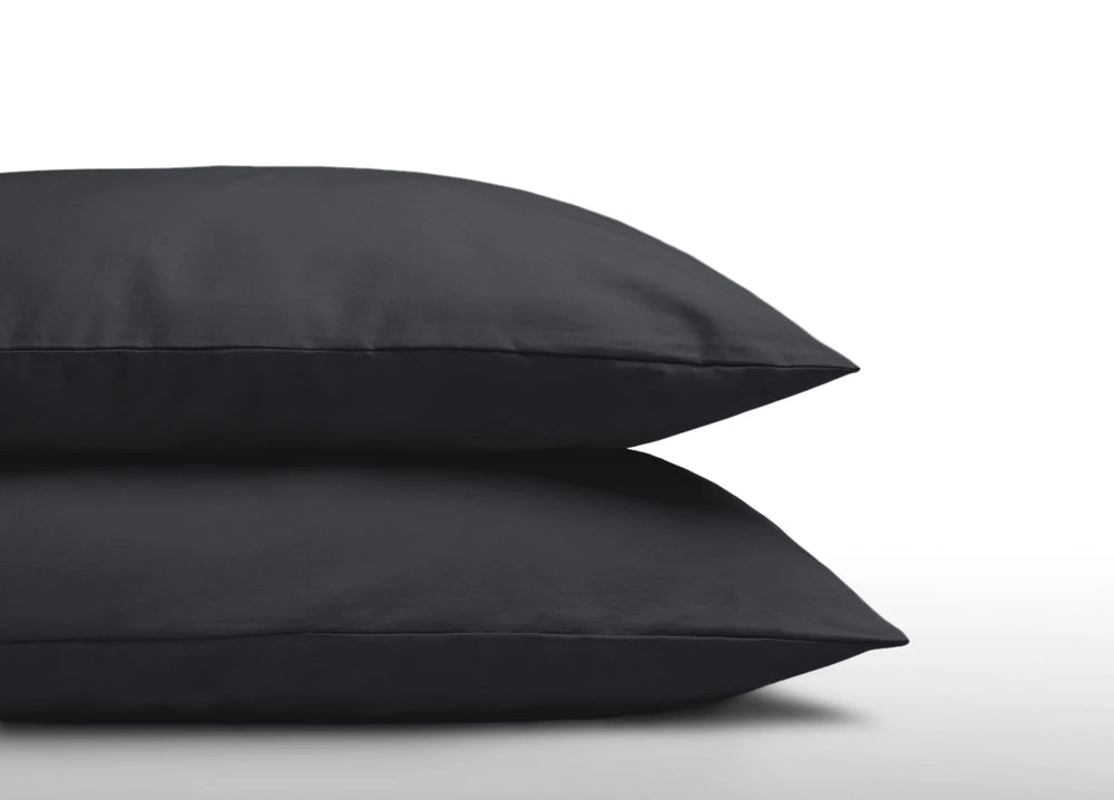 Kussensloop 60x70 cm (Per 2 st) - katoen - antraciet