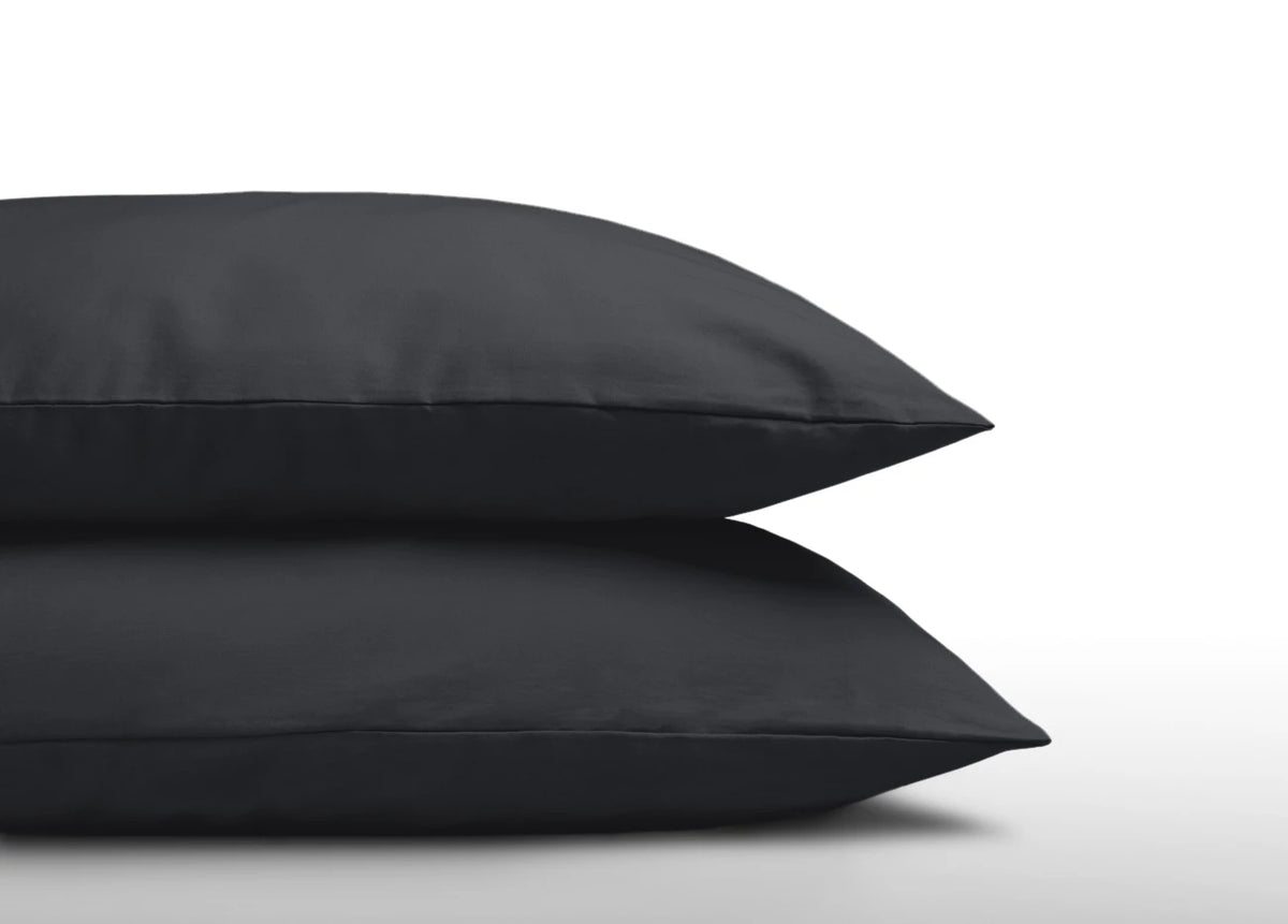 Kussensloop 60x70 cm (Per 2 st) - katoen - antraciet