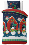 Kerst peuter dekbedovertrek Santas Grotto - polykatoen