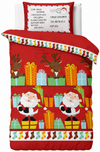 Kerst peuter dekbedovertrek Santa's list - polykatoen