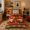Kerst peuter dekbedovertrek Santa's list - polykatoen
