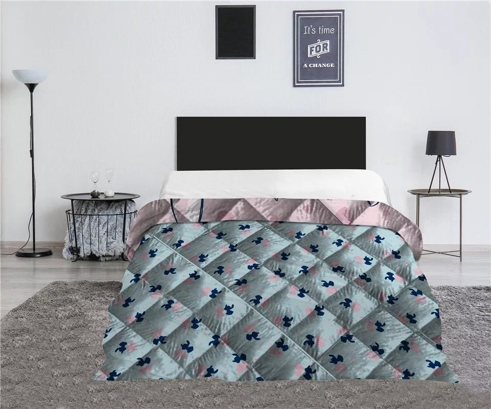 Kinderdekbed zonder overtrek Lilo & Stitch heart - microvezel - lits-jumeaux (240x220 cm)