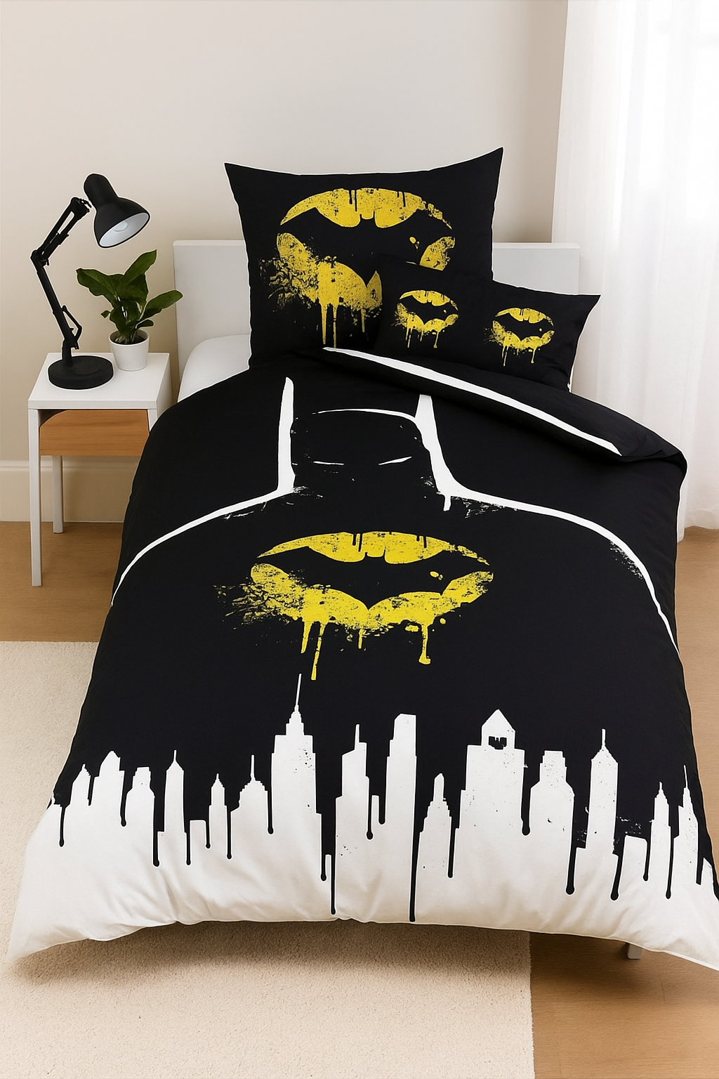 Kinderdekbedovertrek Batman Dark - katoen - eenpersoons (140x200 + 60x70 cm)