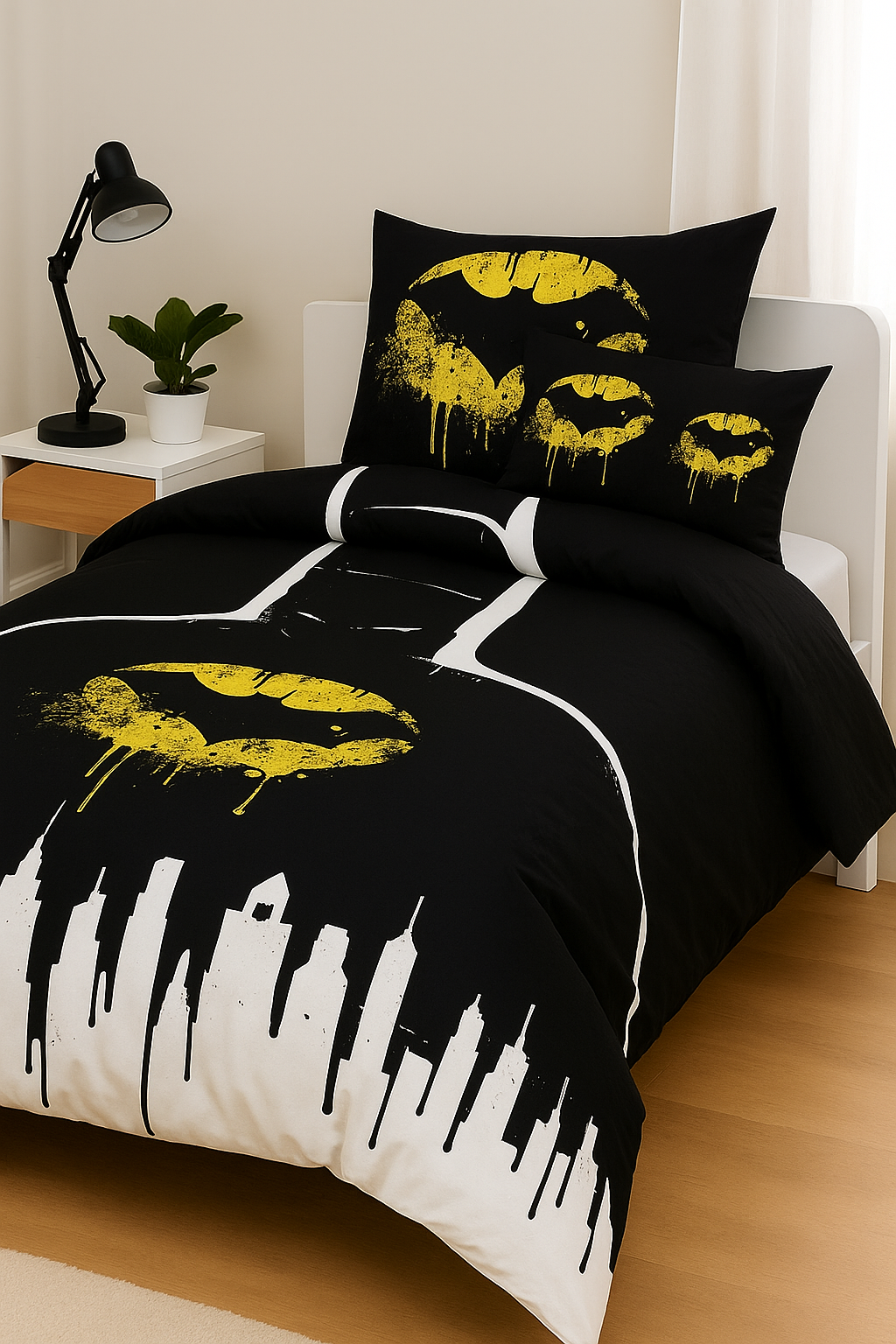 Kinderdekbedovertrek Batman Dark - katoen - eenpersoons (140x200 + 60x70 cm)